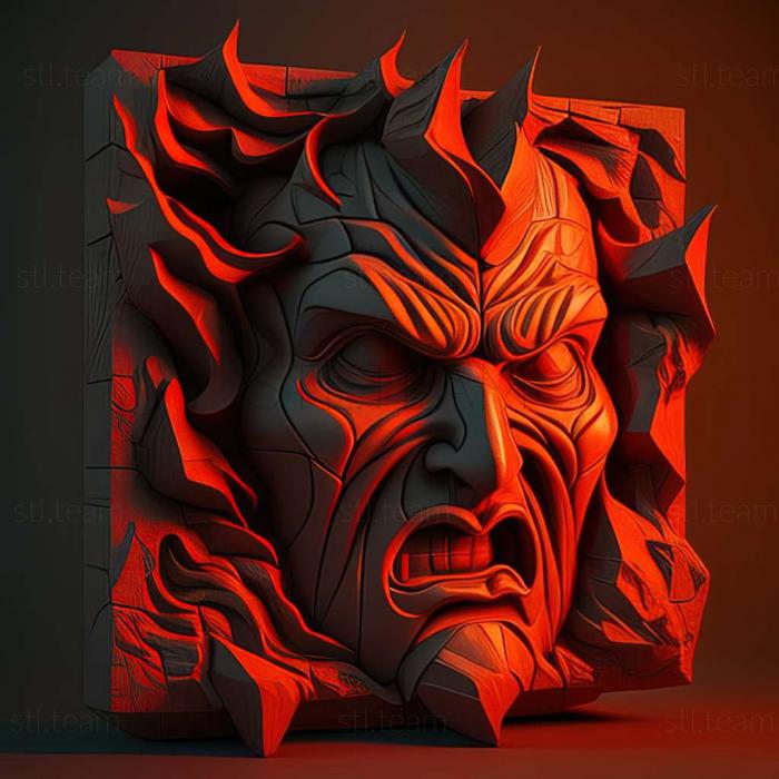 3D model Heavy Fire Red Shadow game (STL)